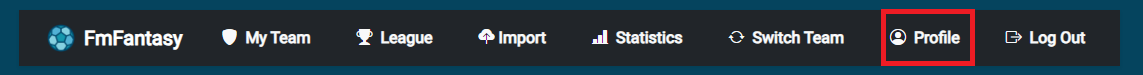 Image showing Profile page on the nav menu